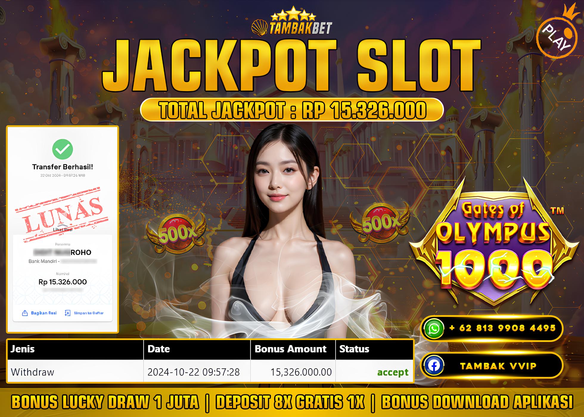 BUKTI JACKPOT SLOT GATES OF OLYMPUS 1000 DI TAMBAKBET